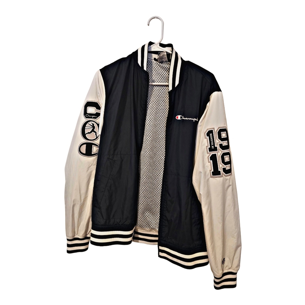 Champion Men's Satin Baseball Jacket - Size M